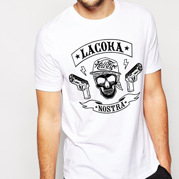 La Coka Nostra T Shirts Men Short Sleeve O Neck Mens Tee Men