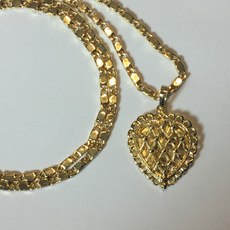 Heart, goldheartpendantnecklace, Jewelry, gold