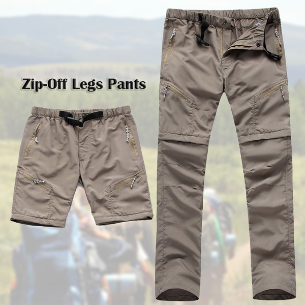 Mens Hiking Convertible Pants Waterproof Lightweight Quick Dry Zip Off  Fishing T | eBay