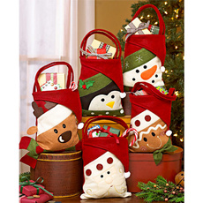 Santa Claus Snowman Elk Penguin Christmas Candy Gift Bags