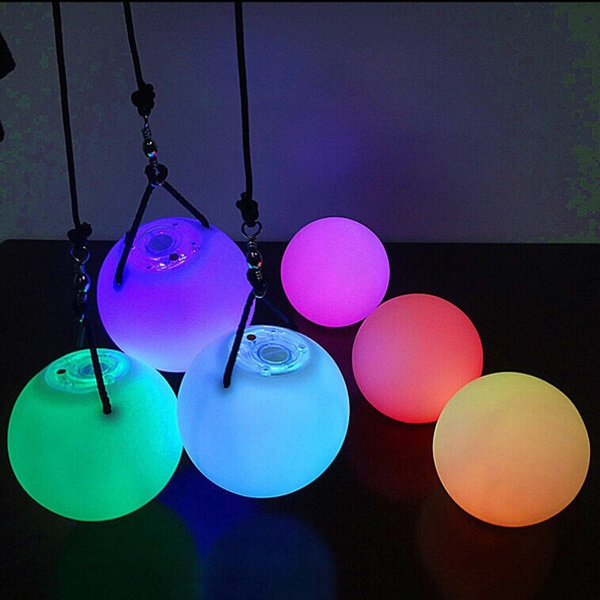 LED Multi-Color Glow soft POI Thrown Ball Light up For Belly Dance Hand Props