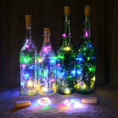2M 20led Wine Bottle Cork Lights Copper Wire String Lights for Wedding Festival Party Decor