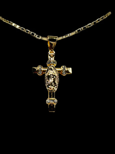 14kgoldpendant, Cross necklace, Cross Pendant, 14kgoldnecklace