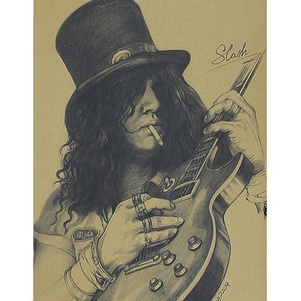 Slash, Guitarist, Guns N' Roses by Mal Bray