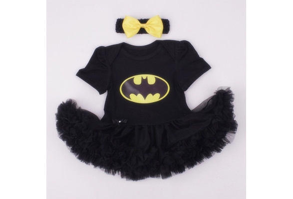 Baby Girl Batman Costume Bodysuit Dress Newborn Playsuit Infant Jumpsuit Outfit 