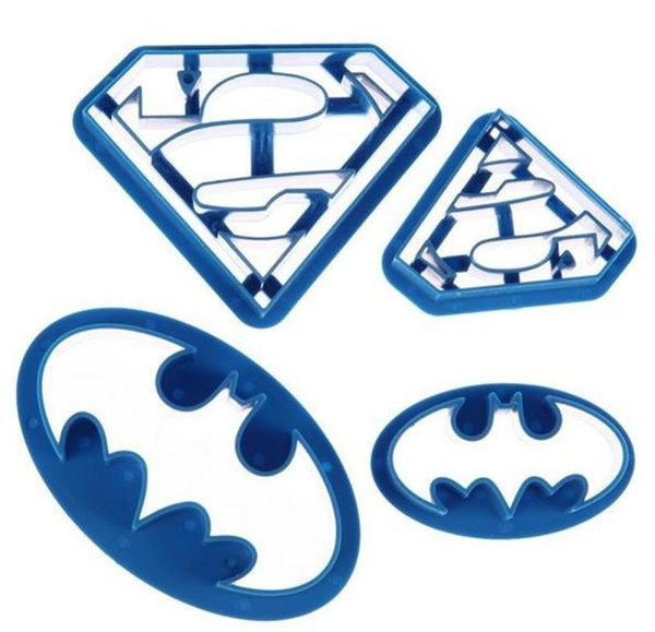 New Arriving 4pcs Cookie Mold Batman Superman plastic Cooking Mould ...