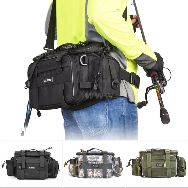 Fishing Tool Bag Multifunctional Fishing Tackle Bag Outdoor Sports Single  Shoulder Bag Crossbody Bag Waist Pack Fishing Lures Tackle Gear Utility