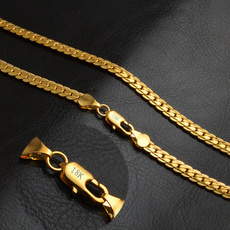 cubanchainnecklace, goldplated, Chain Necklace, goldchainnecklace