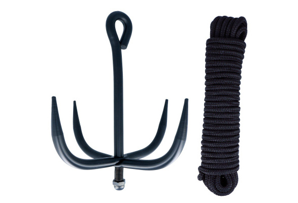 Kombat UK Ninja Grappling Hook & Rope Grappling Hook (Black) - bbguns4less