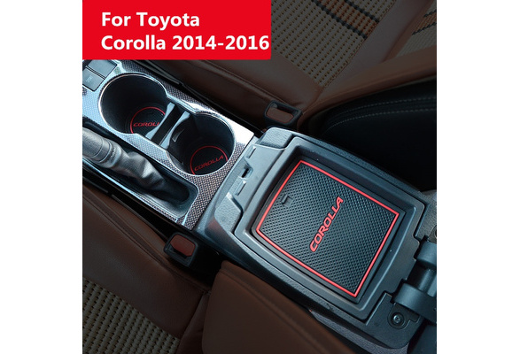 13pcs Auto Car Accessories Interior Door Rubber Non-slip Cup Mat Holder Gate  Slot Pad for Toyota Corolla 2014--2016 | Wish