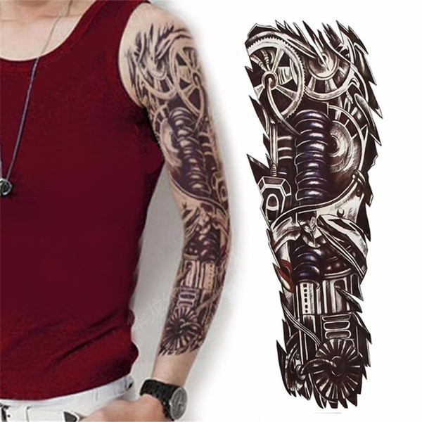 New Arrival New Design Non-toxic Temporary Tattoos Mechanical Hand Stickers  Body Art Tatoo ZXX | Wish