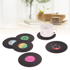 1pcs New Fashion Retro Vinyl Drinks Coasters Table Cup Mat Home Decor CD Record Coffee Drink Placemat Tableware