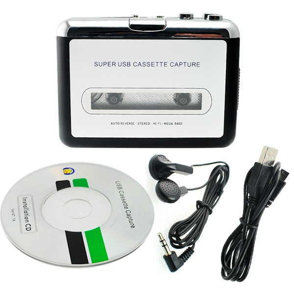 USB Cassette Tape to MP3 iPod CD Converter Capture Audio Music Player ...