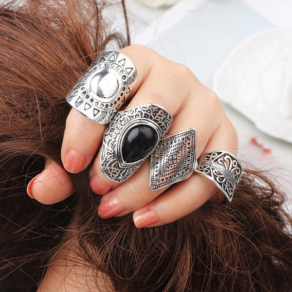 Large boho deals rings