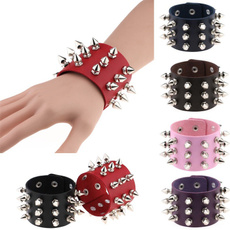 black bracelet, retrowidebracelet, Goth, blackleatherbracelet