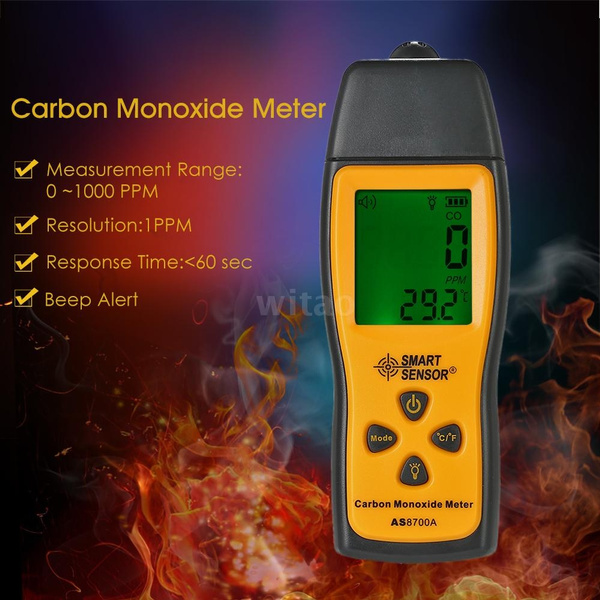 SMART SENSOR LCD Carbon Monoxide Meter Detector CO Gas Tester Monitor 0-1000ppm 