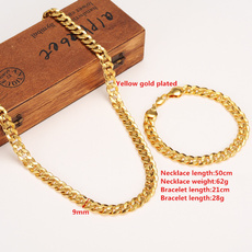 yellow gold, necklacebraceletjewelryset, Jewelry, gold