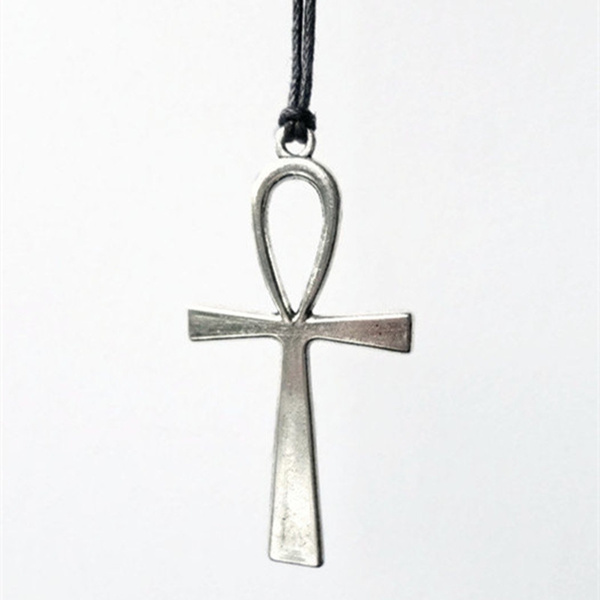 Ankh | Silver-Tone Stainless Steel Ankh Curb Chain Necklace | In stock! |  Fort Tempus | Ankh necklace, Silver tone, Chain necklace