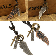 angelwing, angelwingsnecklace, Cross Pendant, Chain
