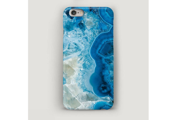 Blue Geode iPhone 7 Plus Case Stone iPhone 5S Case Marble iPhone SE Case Cell Phone Case Apple Case Blue Case for iPhone 7 6S Cases