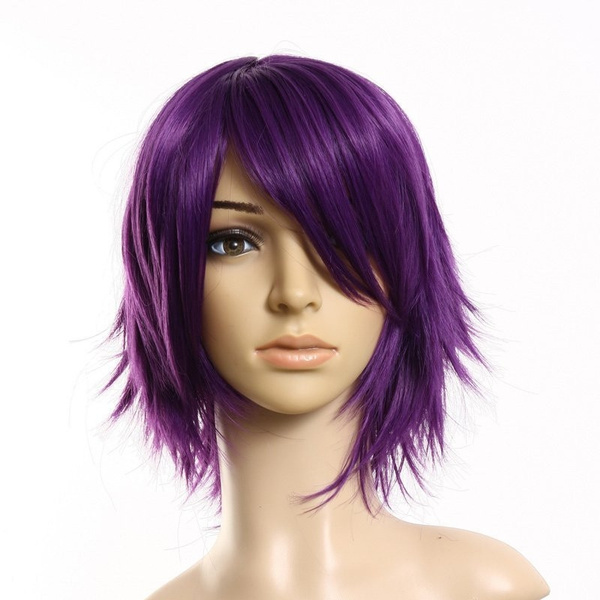 Purple sale mens wig