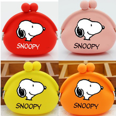5Colors New Fashion Snoopy Coin Purse Lovely Kawaii Cartoon Animal Dog Pouch Women Girls Small Wallet Soft Silicone Coin Bag Kid Gift