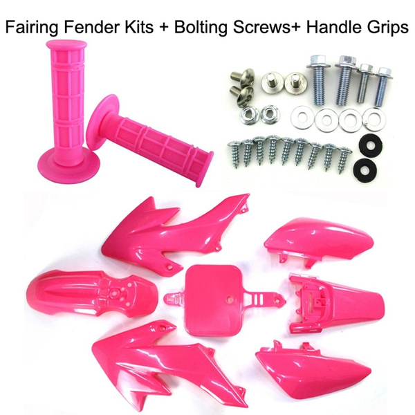 FishMotor Hot Pink Body Work Fender Plastic Fairing Kit Tank Mount