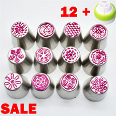 12 Pcs/set DIY Sugarcraft Russian Fondant Cake Decor Icing Piping Nozzles Stainless Steel Pastry Tips