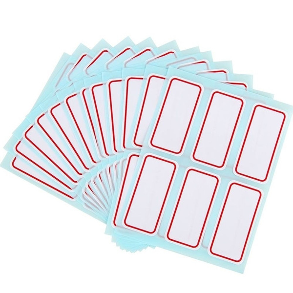 12 Sheets White Price Sticker Self Adhesive Labels Blank Name Number Tags Good