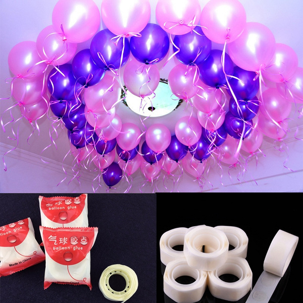 Balloons Glue Point Foil Latex Balloon Fix Gum Air Balls Inflatable Toys  Wedding Party Birthday Decoration100pcs