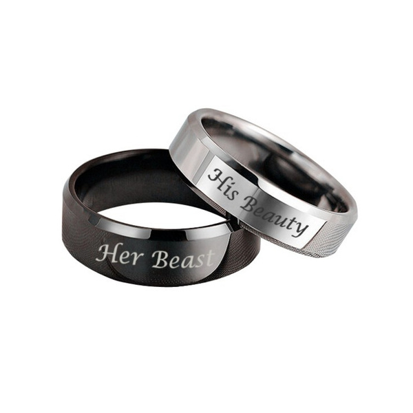 His beauty her beast clearance ring set