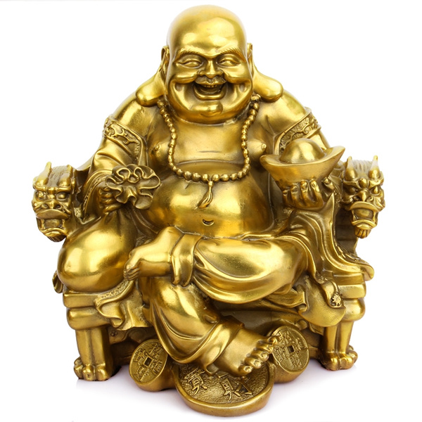 Maitreya Buddha Buddha Decoration Decoration Brass Smile Lucky Opening ...