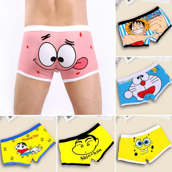 SpongeBob Men Underpants Cotton Funny Cartoon Anime Boys Cute U Pouch Bulge  Underwear Sexy Shorts Breathable Boxer Pants L-5XL - AliExpress