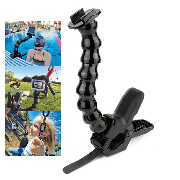 Jaws Flex Clamp Mount Adjustable Neck Mount For Gopro Angle Adjustable Action Camera Mount Holder Wish