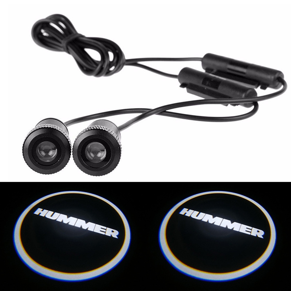 For Hummer H1 H2 H3 HX Ghost Shadow Logo Car LED Door Light Laser Courtesy Slide