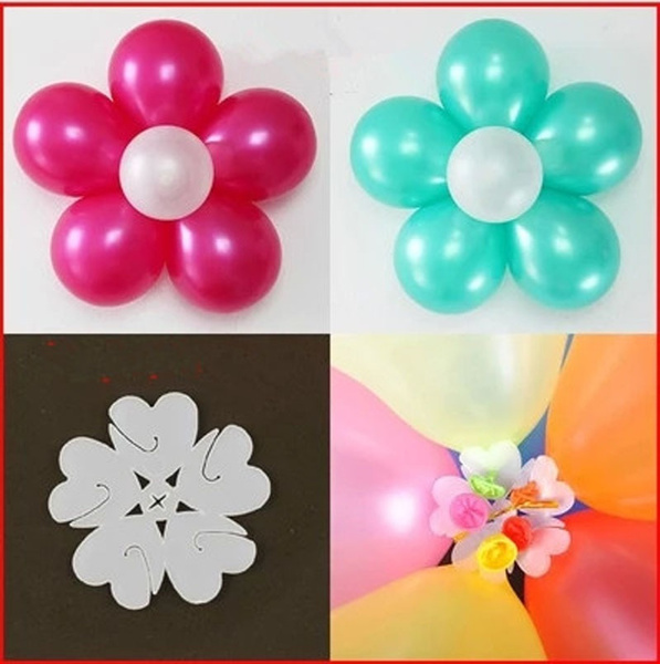 10pcs 6 in 1 Seal Clip Ballons Accessories Plum Flower Clip Sealing Clamp。