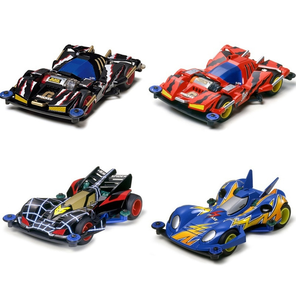 Original Mini 4 BY 4 DIY 4WD Racing Car Toys Let s Go WGP MAX Cartoon Collectable Assembled Model GIfts for Kids and Friends