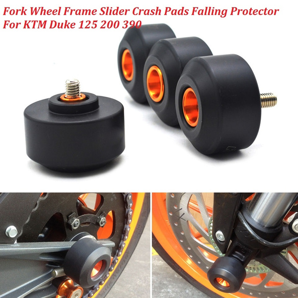 Front Rear Fork Wheel Protector Frame Slider Crash Pads For KTM DUKE 125 200 390 