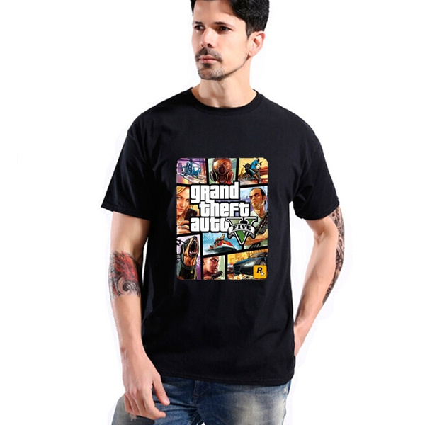 Savvy Begrænse illoyalitet Grand Theft Auto GTA T Shirt Men Street Long with GTA 5 T-shirt Men Famous  Brand TShirts in Cotton Tees for Couples GTA5 | Wish