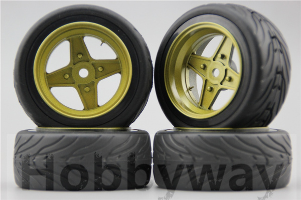 4pcs 1/10 Soft Rubber Tires Tyre(Devil) Plastic Wheel Rim Classic3G ...