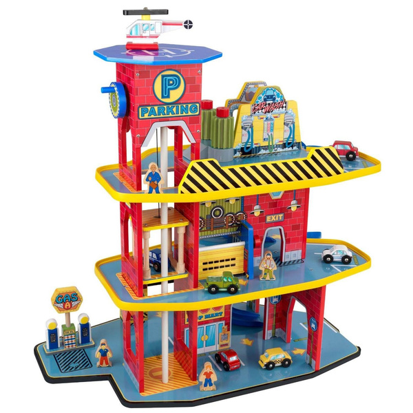 Tall store toy garage