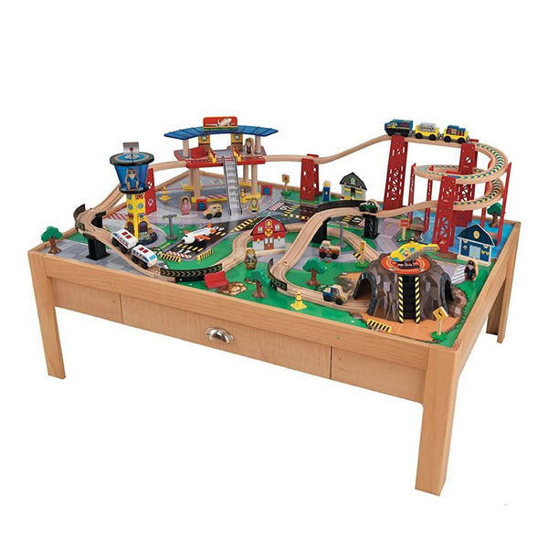 kidkraft airport express train set and table