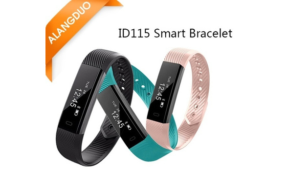 ID115HR PLUS Smart Bracelet Sports Wristband Fitness Tracker Heart Rate  Monitor - Black - KENTFAITH