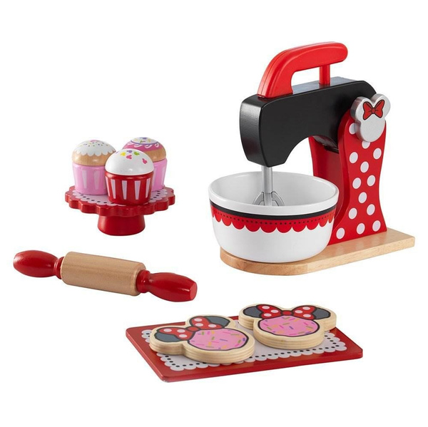 KidKraft Disney Jr. Minnie Mouse Pretend Wooden Baking and Treats Set, 63500