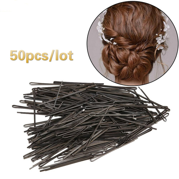 50pcs Women's Bobby Pins Invisible Hair Pin Clips Hair Grips U-shaped Salon  Barrette Hairpin Clips Ladies' Barrette Hairdressing | Wish