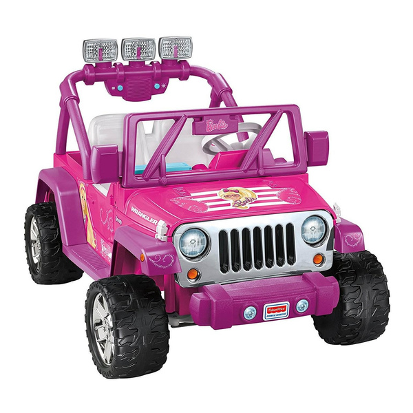 Fisher-Price Power Wheels Barbie Deluxe Jammin Jeep Wrangler Ride On Toy |  CHP65 | Wish