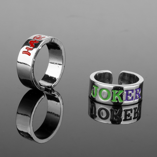 Harley quinn and sale joker wedding ring set