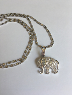 White Gold, gold, Elephant, Pendant