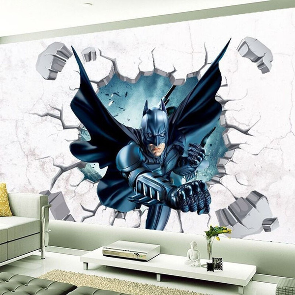 3D The Avengers Batman Art Vinyl Break Wall Stickers Decals Baby Kids Room  Decor HS | Wish