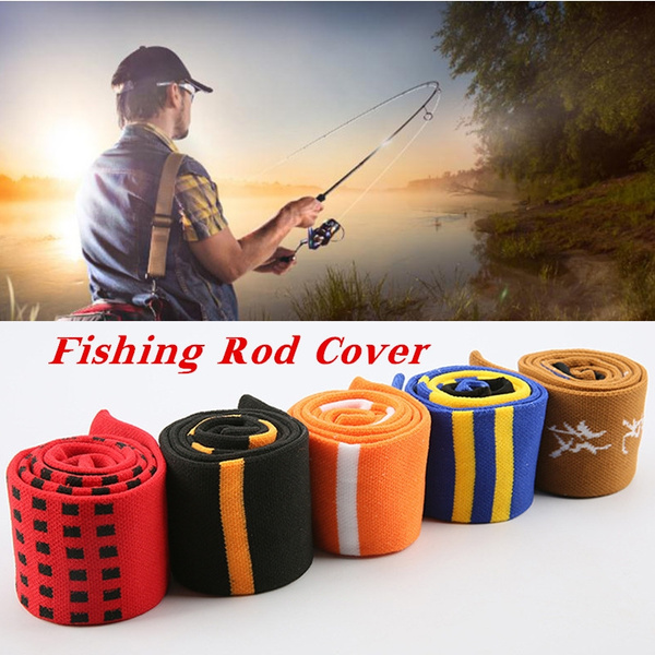 Elastic Fishing Tool Fish Stick Skin Fishing Rod Sleeve Cover Pole Glove  Sock Protector
